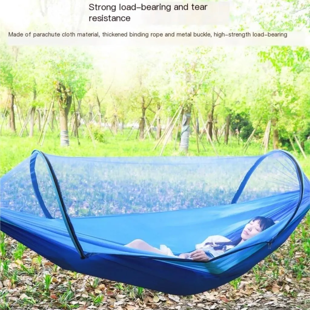 Hammock Double X`Outdoor Portable Hammock with Mosquito Net Quick Opening Hammock Outdoor Anti-Mosquito Swing Leisure Hammock Hammock Outdoor(Pink)