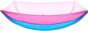 Hammock Double X`Outdoor Portable Hammock with Mosquito Net Quick Opening Hammock Outdoor Anti-Mosquito Swing Leisure Hammock Hammock Outdoor(Pink)