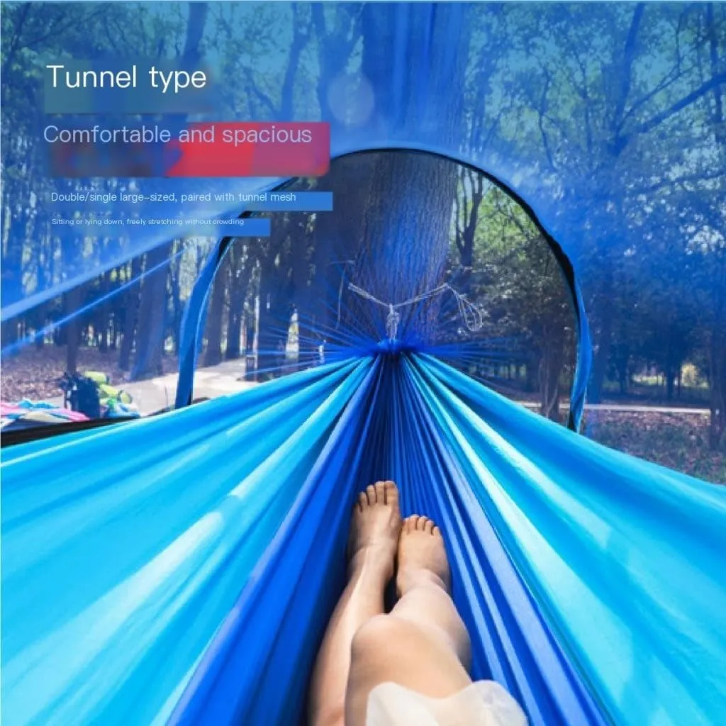 Hammock Double X`Outdoor Portable Hammock with Mosquito Net Quick Opening Hammock Outdoor Anti-Mosquito Swing Leisure Hammock Hammock Outdoor(Pink)