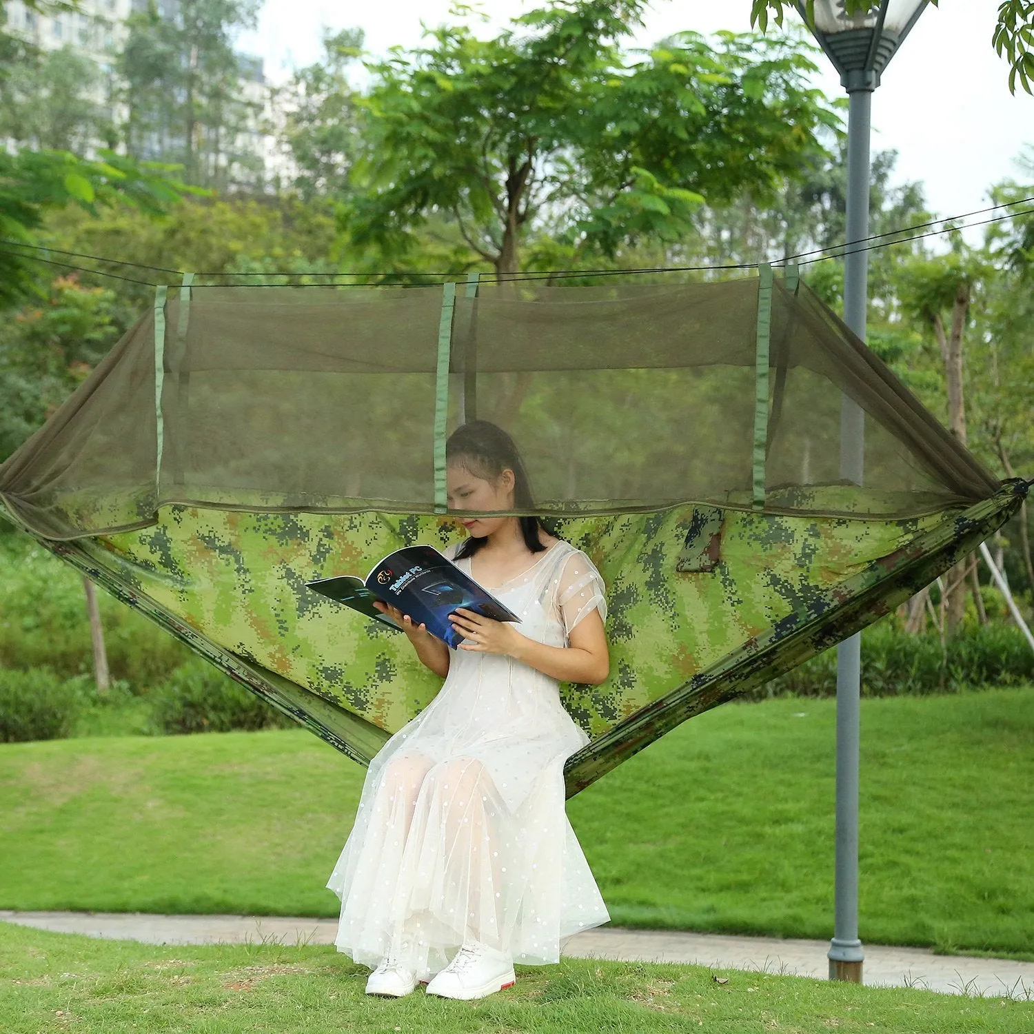 Hammock Portable Nylon Swing Hanging Bed