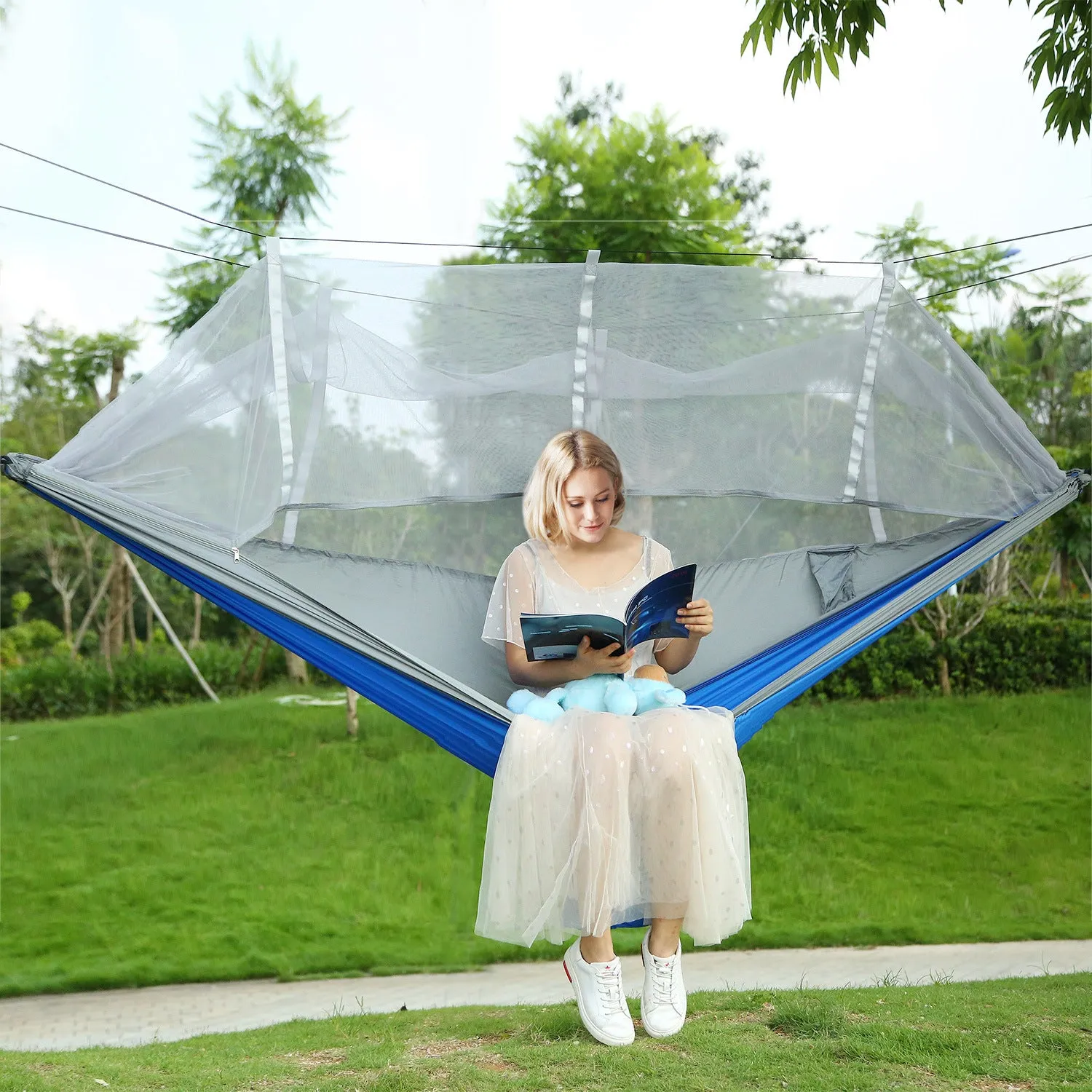 Hammock Portable Nylon Swing Hanging Bed