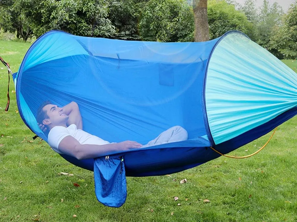 Hammock with Mosquito Net, Double Camping Hammocks Bug Net Portable and Lightweight for Backpacking Hiking Travel Outdoor