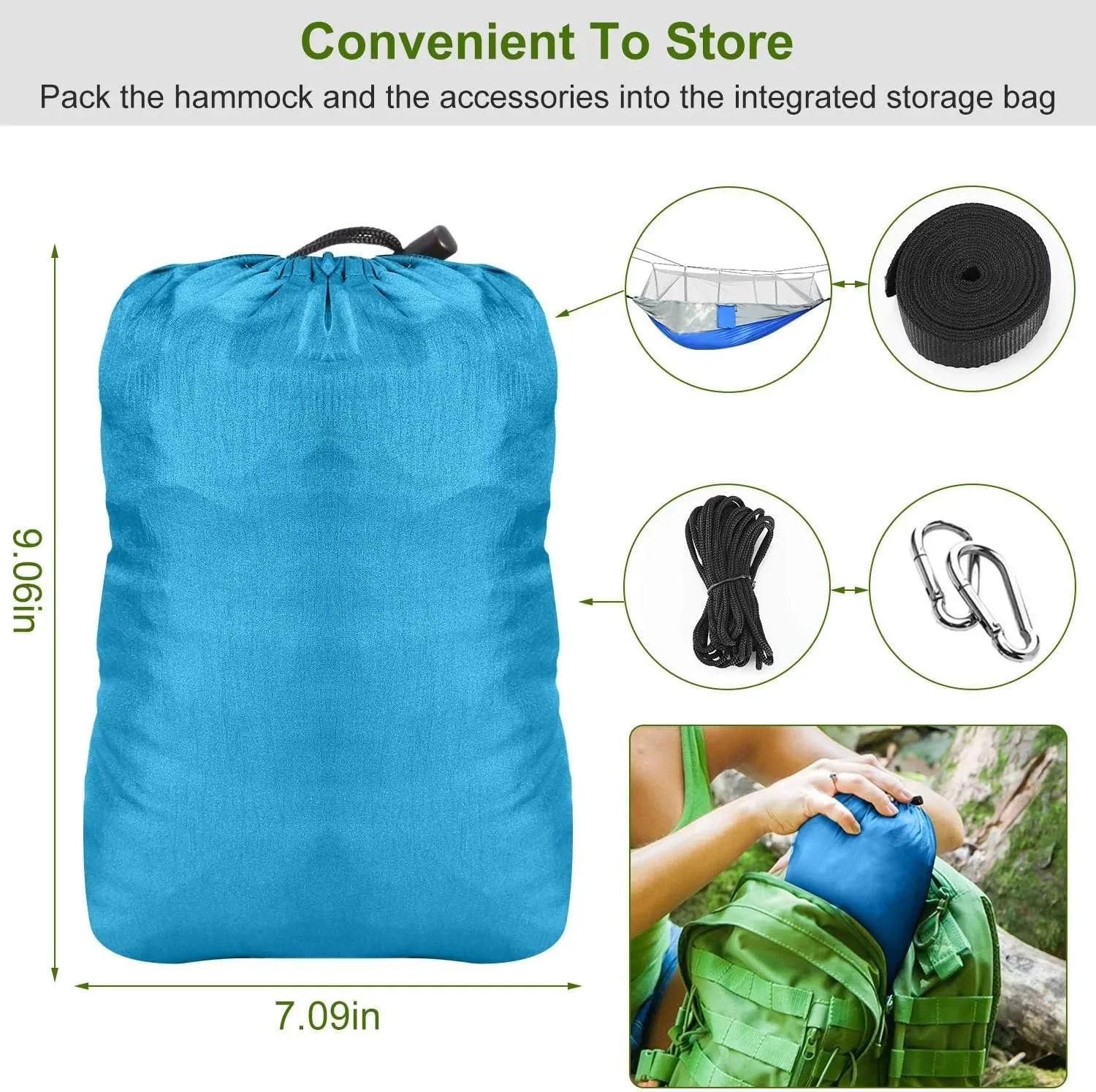 Hammock with Mosquito Net Lightweight Jungle Hammock for Trekking, Backpacking, Nylon Travel Hammock with Mosquito for Travel, Garden, Hiking, Survival (Color : C)