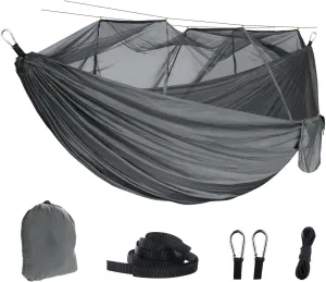 Hammock with Mosquito Net Lightweight Jungle Hammock for Trekking, Backpacking, Nylon Travel Hammock with Mosquito for Travel, Garden, Hiking, Survival (Color : C)