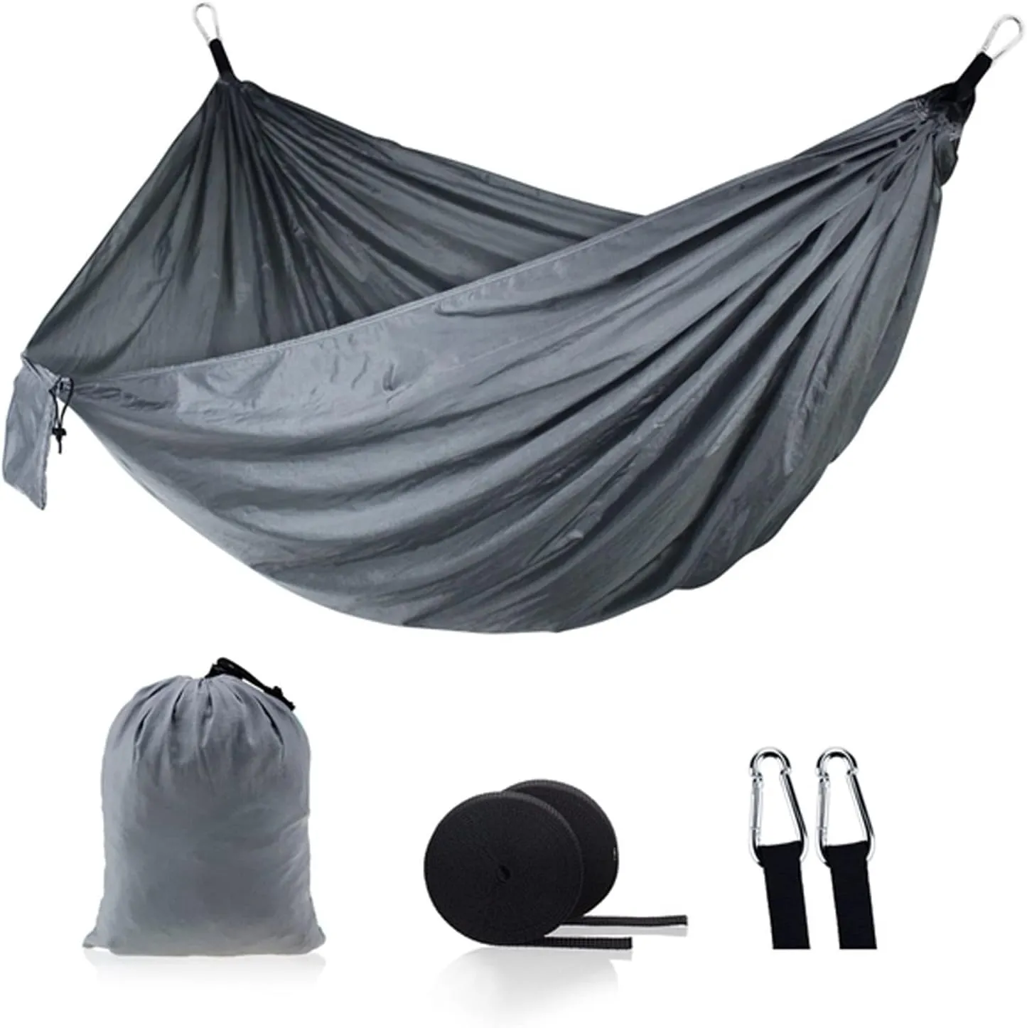 Hammocks Camping Hammock Anti-Tear Durable Hammock Double Portable Safety Parachute Hammock with 2 Tree Straps for Adventure Travel Kit Outdoor Hammock