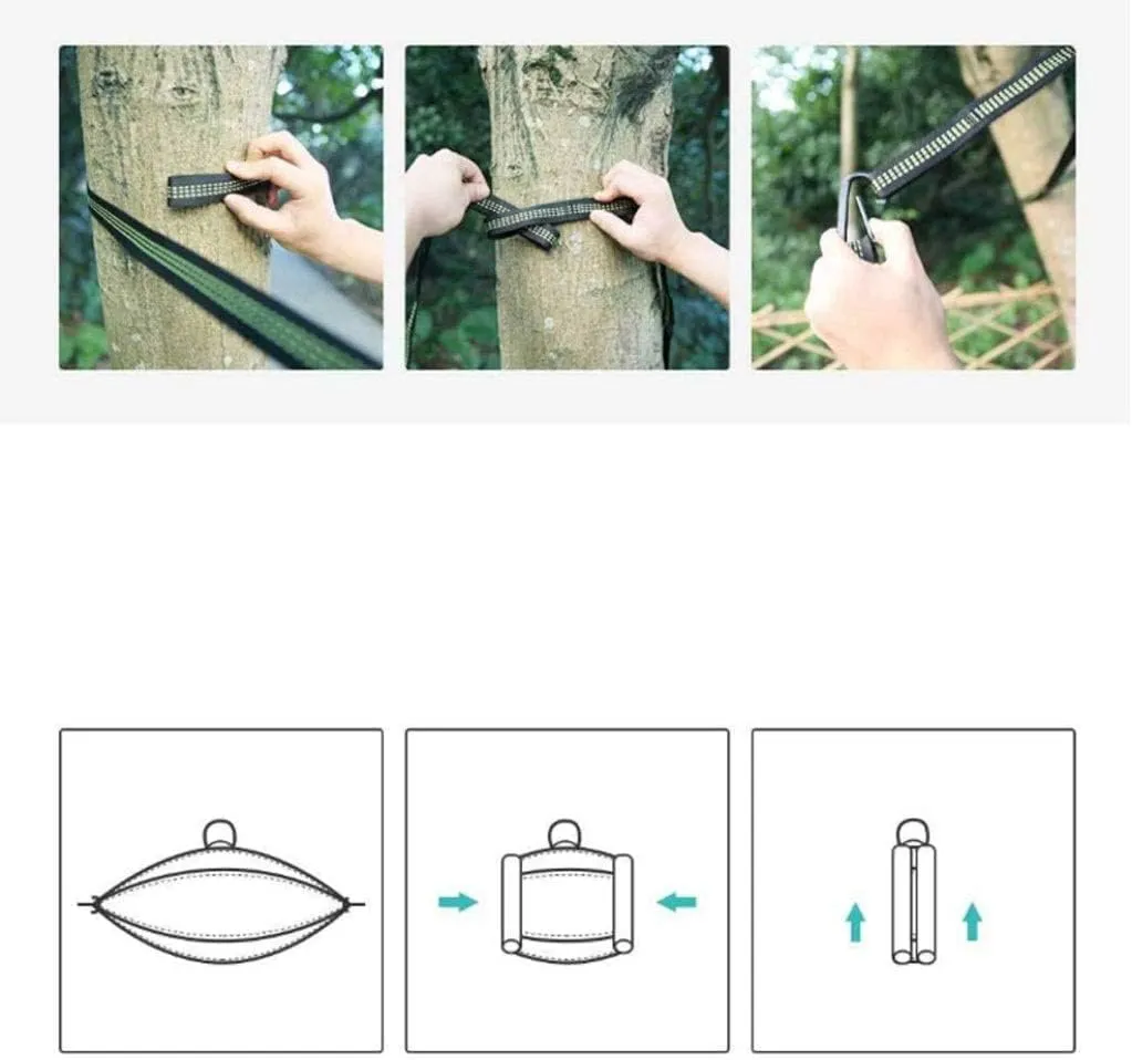 Hammocks for Outside Parachute Lightweight Nylon Portable Hammock, Travel Courtyard Backpack Beach Double Camping Hammock Backpack Hammock Camping