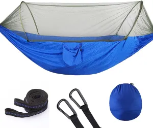 Hammocks for Trees, Camping Hammocks with Netting, Quick Dry Hammock, Double Hammock Swing Chair Outdoor with Tree Hooks, for Beach, Backyard, Patio