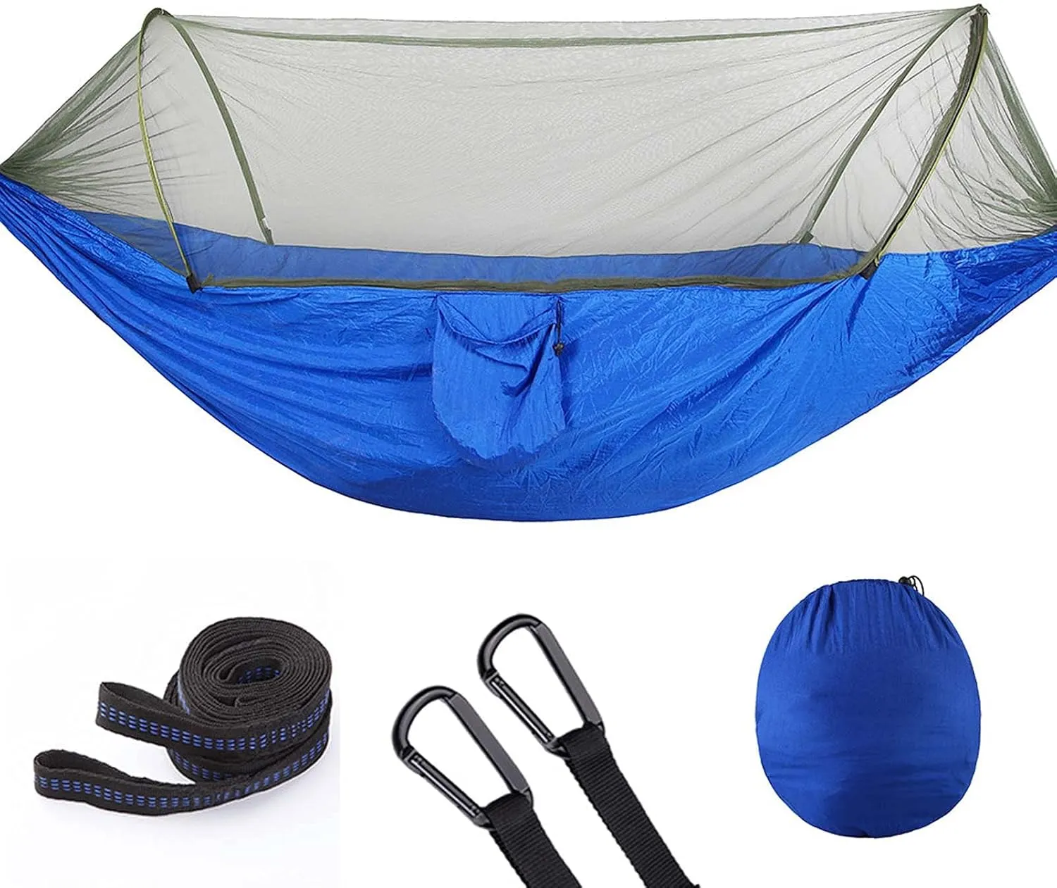 Hammocks for Trees, Camping Hammocks with Netting, Quick Dry Hammock, Double Hammock Swing Chair Outdoor with Tree Hooks, for Beach, Backyard, Patio