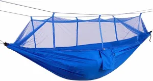 Hammocks Hammock 260x140cm Camping Hammock Ultralight Hammock Double Hanging Sleeping Bed Swing with Tree Straps for Survival Hiking Patio Outdoor Hammock, Bblue