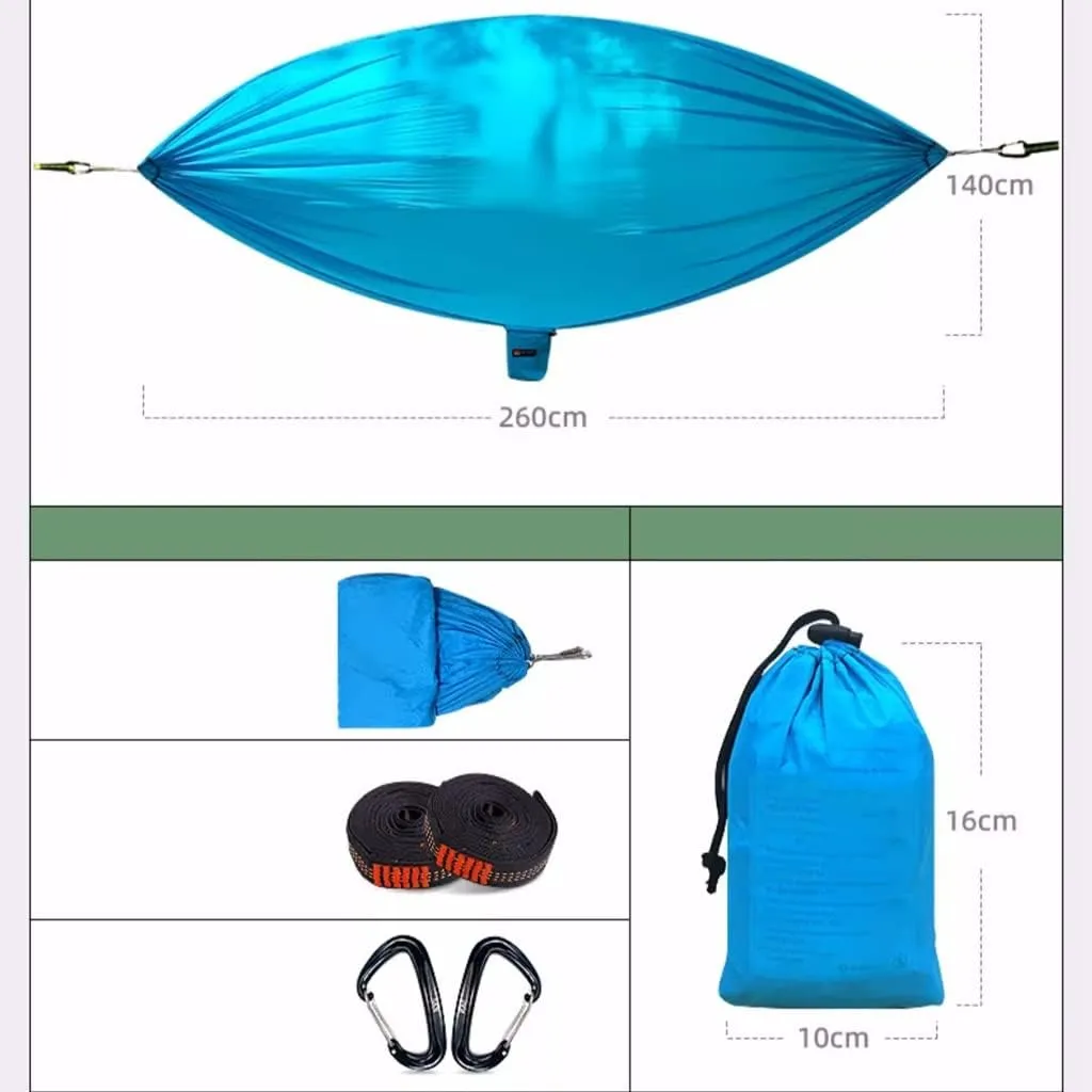 Hammocks Nylon Lightweight Portable Travel Hammock for Camping Gear, Hiking, Backpacking, and Beach Adventure