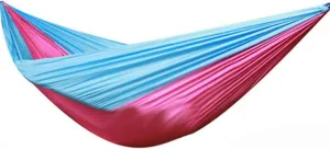Hammocks Outdoor Hammock Light Parachute Cloth Hammock Outdoor Single Double Camping Leisure Hammock, Small, Pink