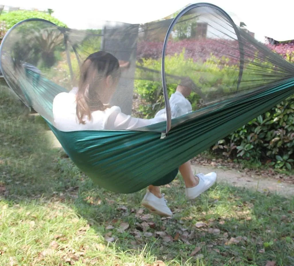 Hammocks Outdoor Hammock Light Parachute Cloth Hammock Outdoor Single Double Camping Leisure Hammock, Small, Pink