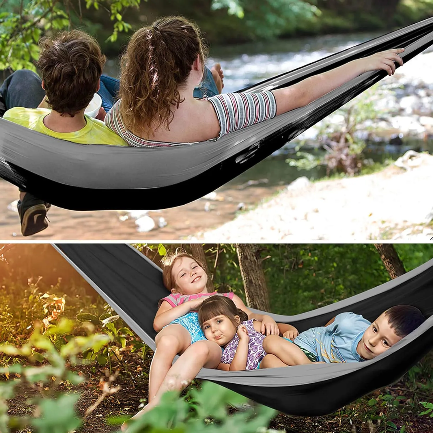 Hammocks Parachute Portable Hammock Lightweight Camping Hammock Double Nylon Hammock with 2 Tree Straps Swing for Backpacking Outdoor Hammocks for Outside