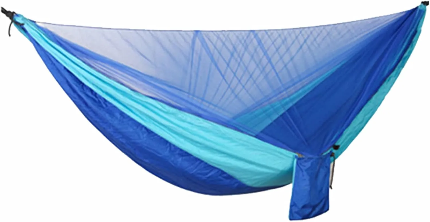 Hammocks Portable Hammock Outdoors Double Camping Hammocks with Mosquito Net Lightweight Parachute Nylon Hammock for Backpacking Hiking Outdoor Hammock