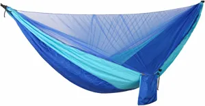 Hammocks Portable Hammock Outdoors Double Camping Hammocks with Mosquito Net Lightweight Parachute Nylon Hammock for Backpacking Hiking Outdoor Hammock
