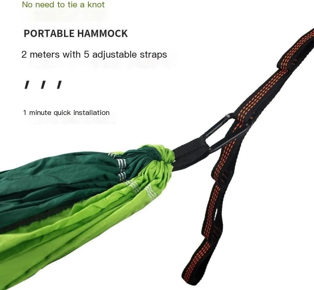 Hamock Hammock Parachute Cloth Outdoor Anti-Rollover Camping Huwai Swing with Mosquito Net Net Bed Outdoor Adult Hanmock(A)
