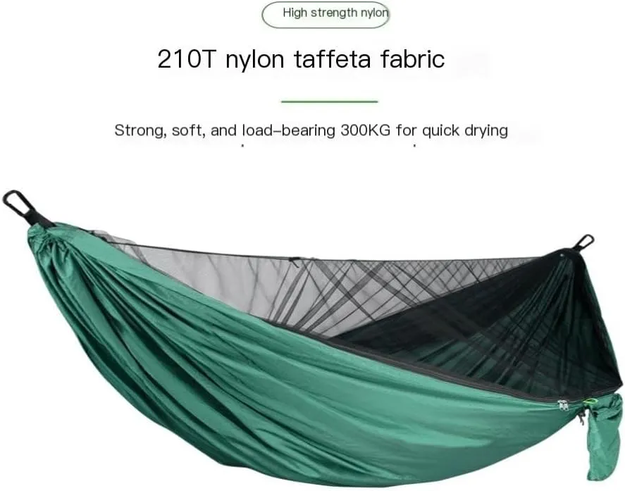 Hamock Hammock Parachute Cloth Outdoor Anti-Rollover Camping Huwai Swing with Mosquito Net Net Bed Outdoor Adult Hanmock(A)