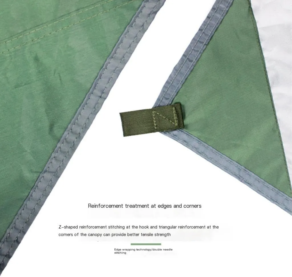 Hamock Mosquito Net Hammock Canopy Set Outdoor Camping Quick Opening Hammock Plus Rainproof Sunshade Canopy Hanmock(C)