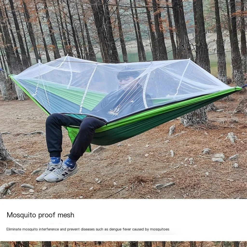 Hamock Multifunctional Outdoor Hammocks, with Mosquito Net, Enjoy a Comfortable Camping Time Hanmock(Green)