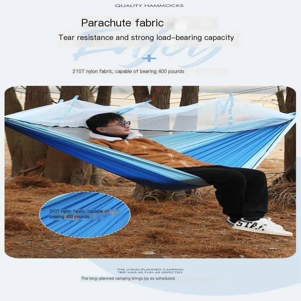 Hamock Outdoor Portable Camping Single Double Mosquito Net Hammock Anti-Mosquito Camping Mesh Mosquito Net Hammock Hanmock(E)