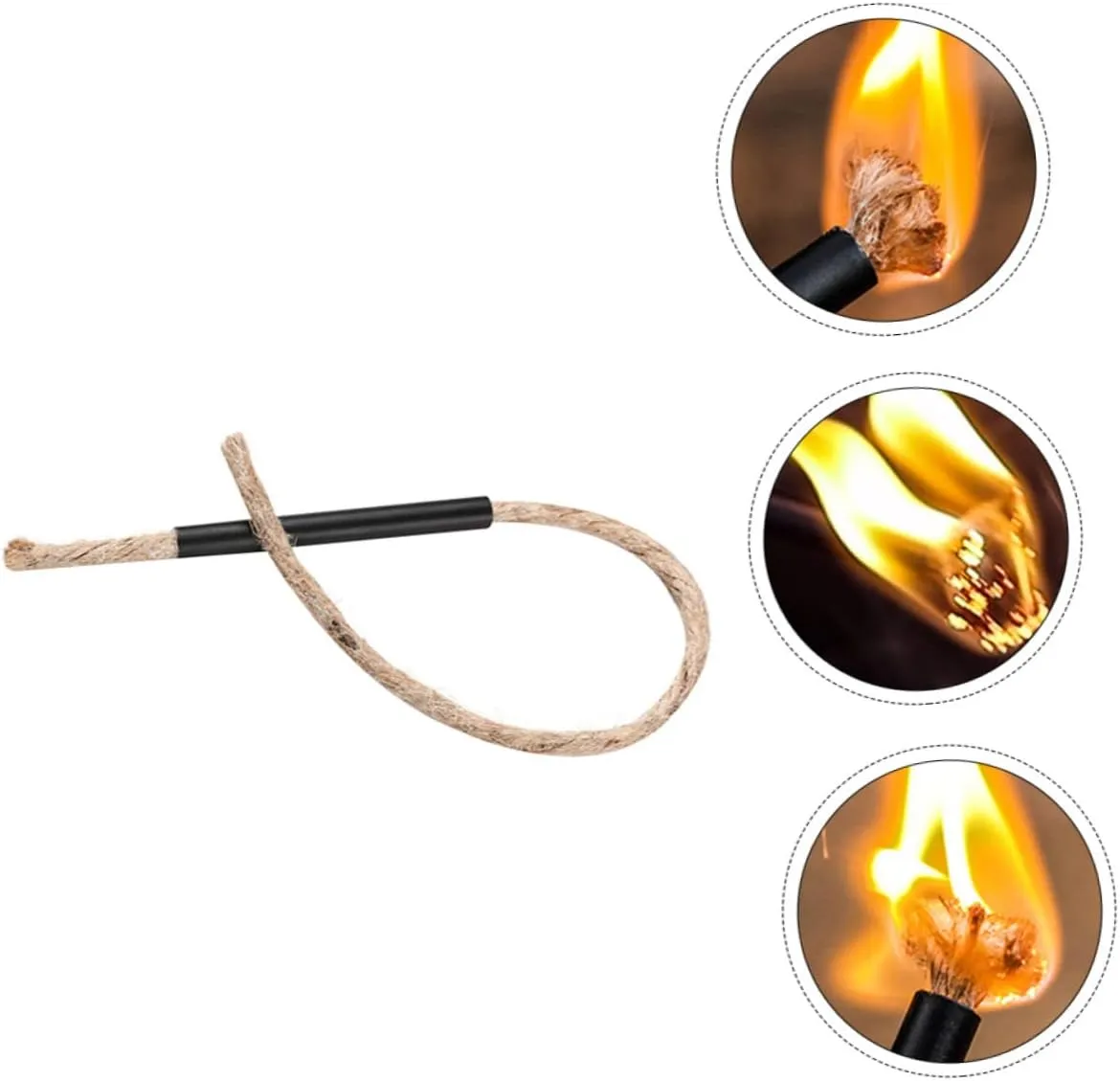 HANABASS Fuse Fire Stick Fire Starter Tool Jute Twine Fire Kit Survival Firestarters Starter Wet Fire