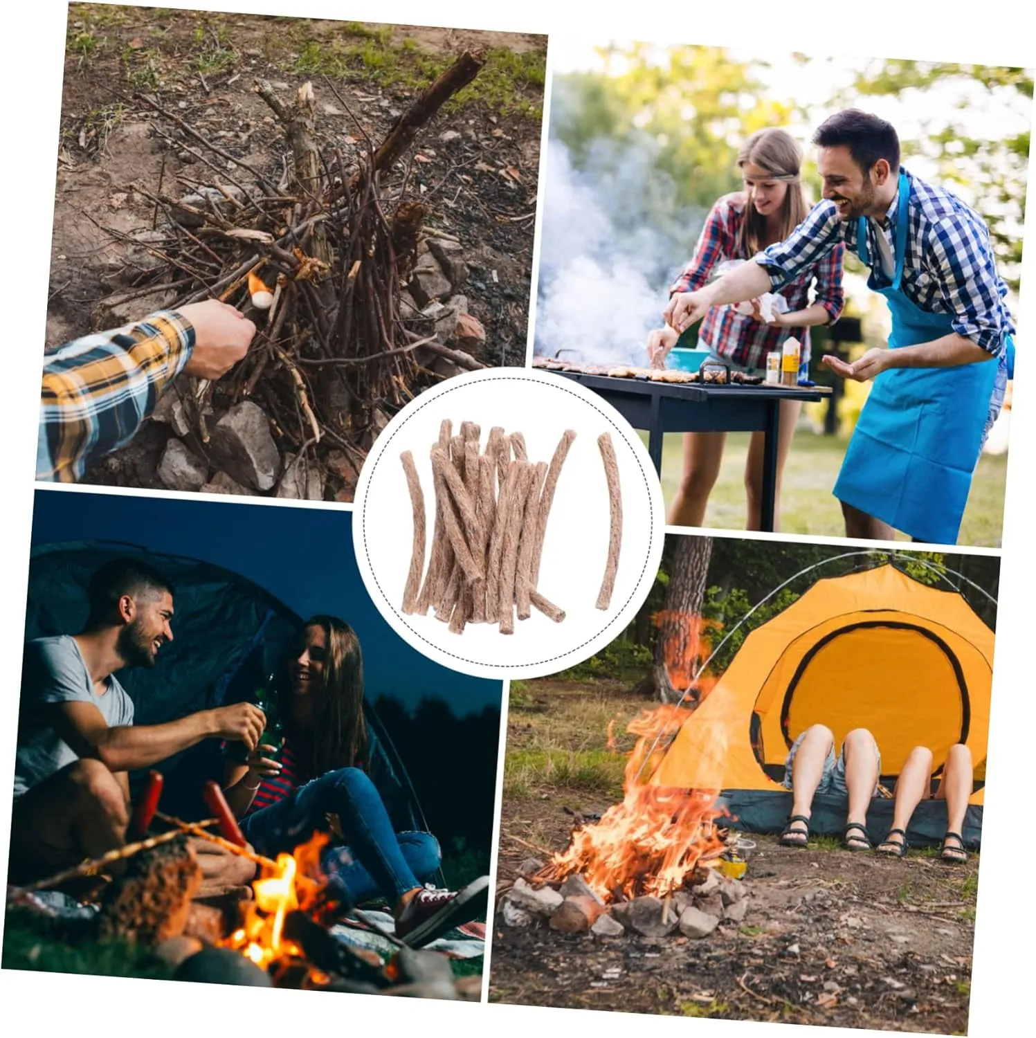 HANABASS Picnic Barbecue Rope Camping Stove Fire Logs Emergency Waterproof Lighter Fire Starting Rope Backing