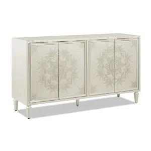 Hand Mandala Lacquered Off-White Durable Exclusive options Sideboard Mahal - Painted Ivory -