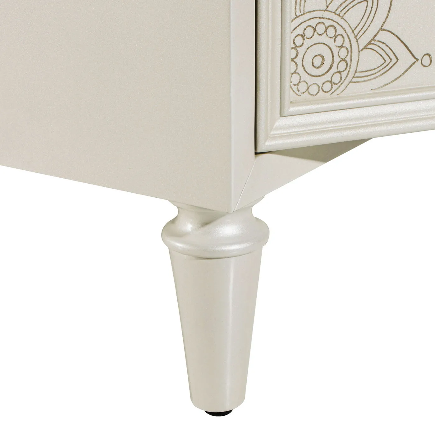 Hand Mandala Lacquered Off-White Durable Exclusive options Sideboard Mahal - Painted Ivory -