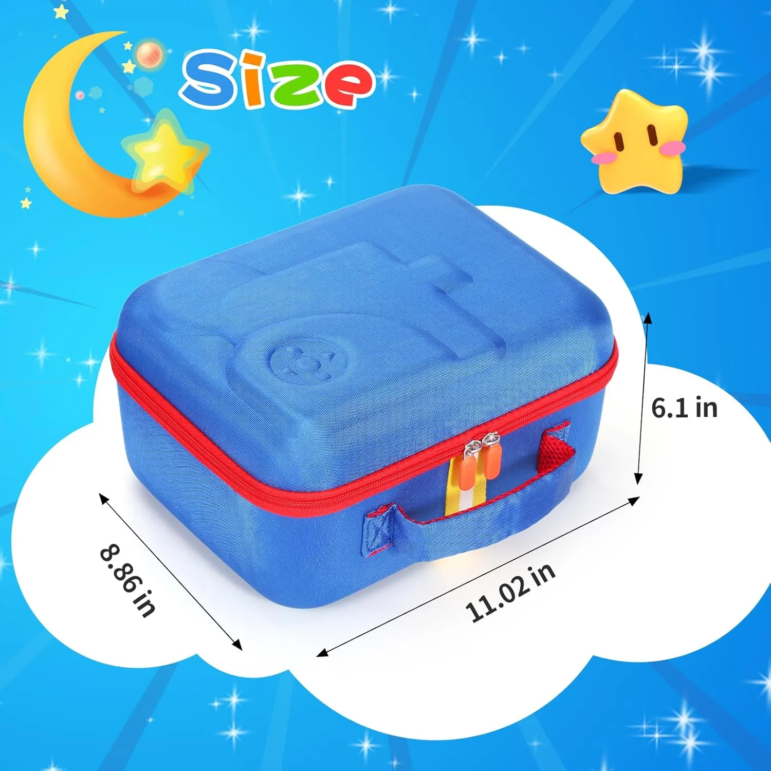 Hard Carrying Case Fits for Little Tikes Story Dream Machine Books Starter Set, Protective Travel Container Case for Storytime Audio Play Real for Littles Character Collection, Blue (Box Only)