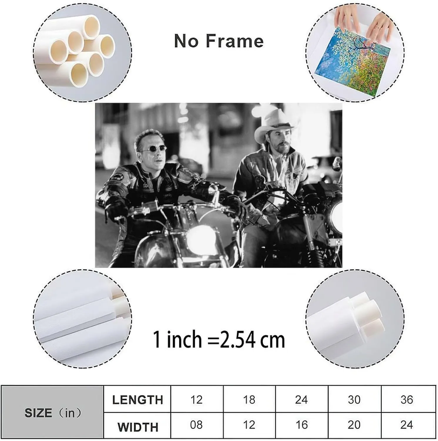 Harley Davidson And The Marlboro Man Movie Poster 1 Canvas Painting Wall Art Poster for Bedroom Living Room Decor 36x24inch(90x60cm)