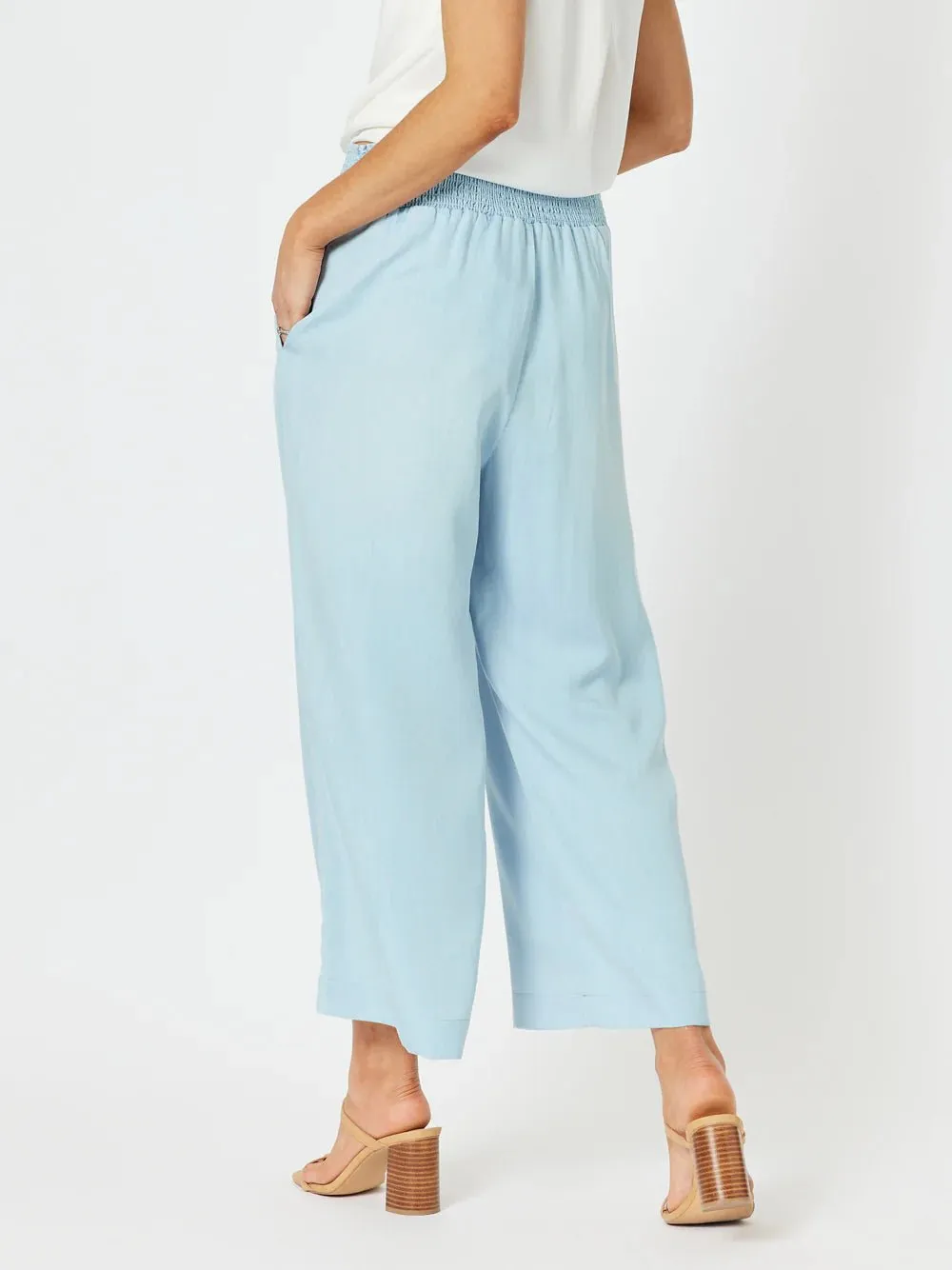 Harlow Cotton Pant | Blue