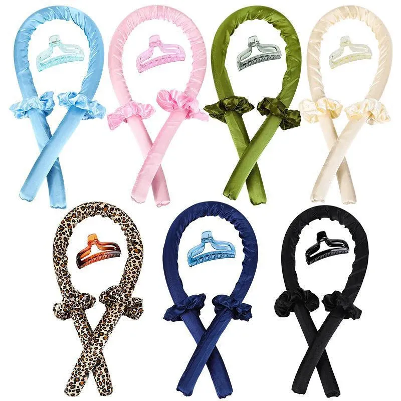 Heatless Curling Rod Night Cap No Heat Ribbon Lazy Hair Curlers Headband Hair Rollers Sleeping Soft Headband Hair Styling Tools