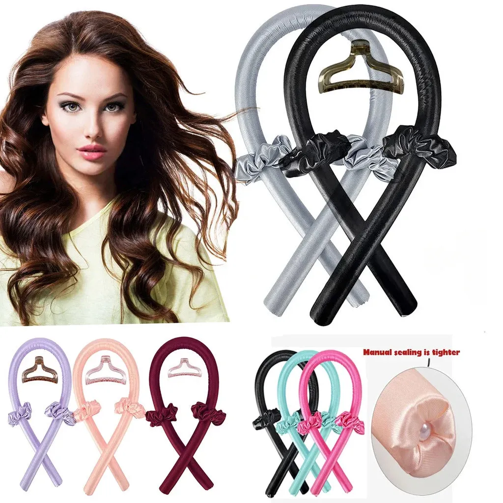 Heatless Curling Rod Night Cap No Heat Ribbon Lazy Hair Curlers Headband Hair Rollers Sleeping Soft Headband Hair Styling Tools