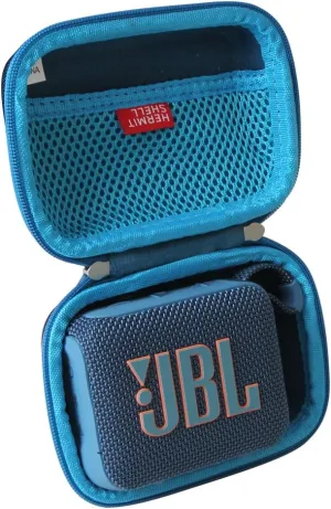 Hermitshell Hard Travel Case for JBL Go 4 - Ultra-Portable Bluetooth Speaker (Blue, Case for JBL GO 4)