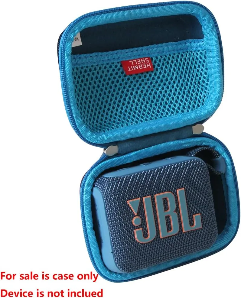 Hermitshell Hard Travel Case for JBL Go 4 - Ultra-Portable Bluetooth Speaker (Blue, Case for JBL GO 4)