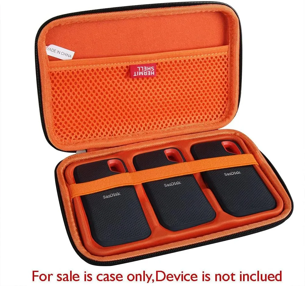 Hermitshell Hard Travel Case for SanDisk 500GB / 250GB / 1TB / 2TB Extreme Portable SSD (Case for 3 Hard Drives)