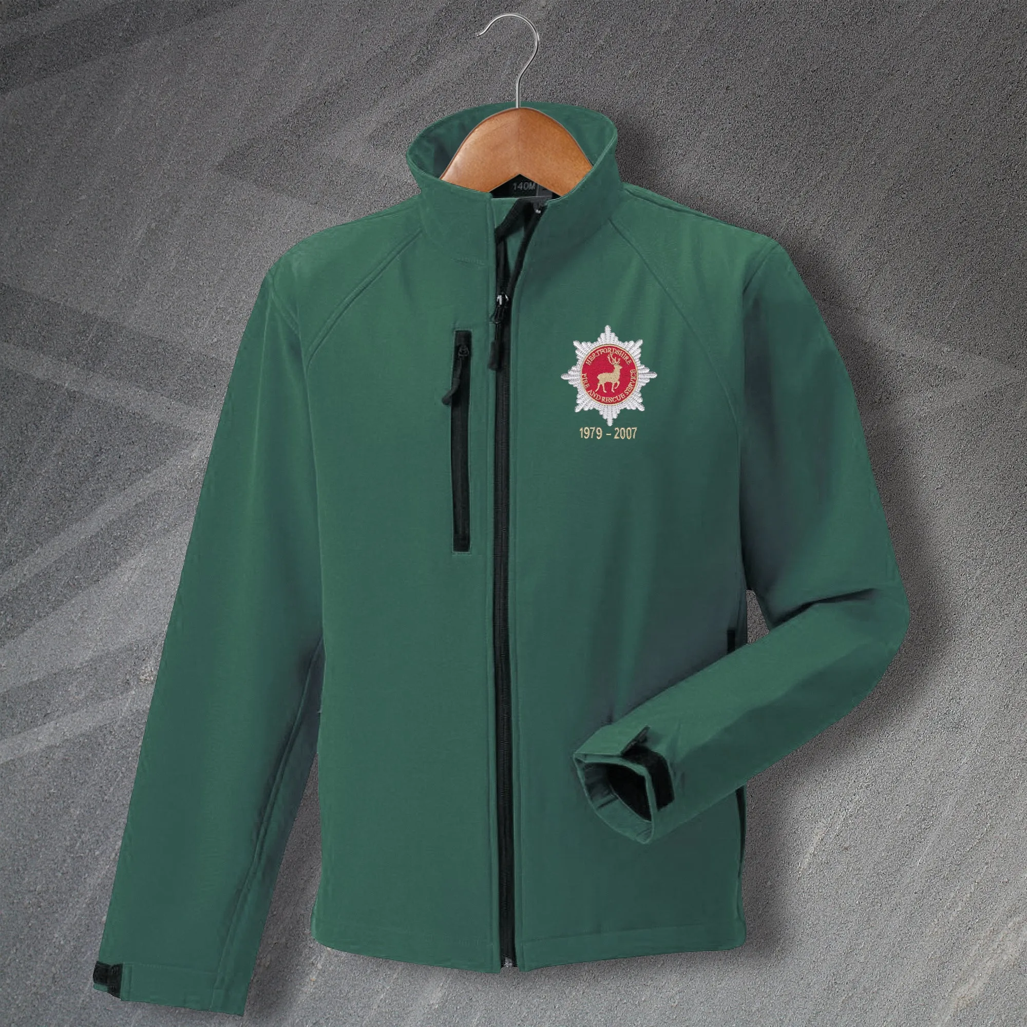 Hertfordshire Fire Service Jacket Embroidered Softshell Personalised Years of Service