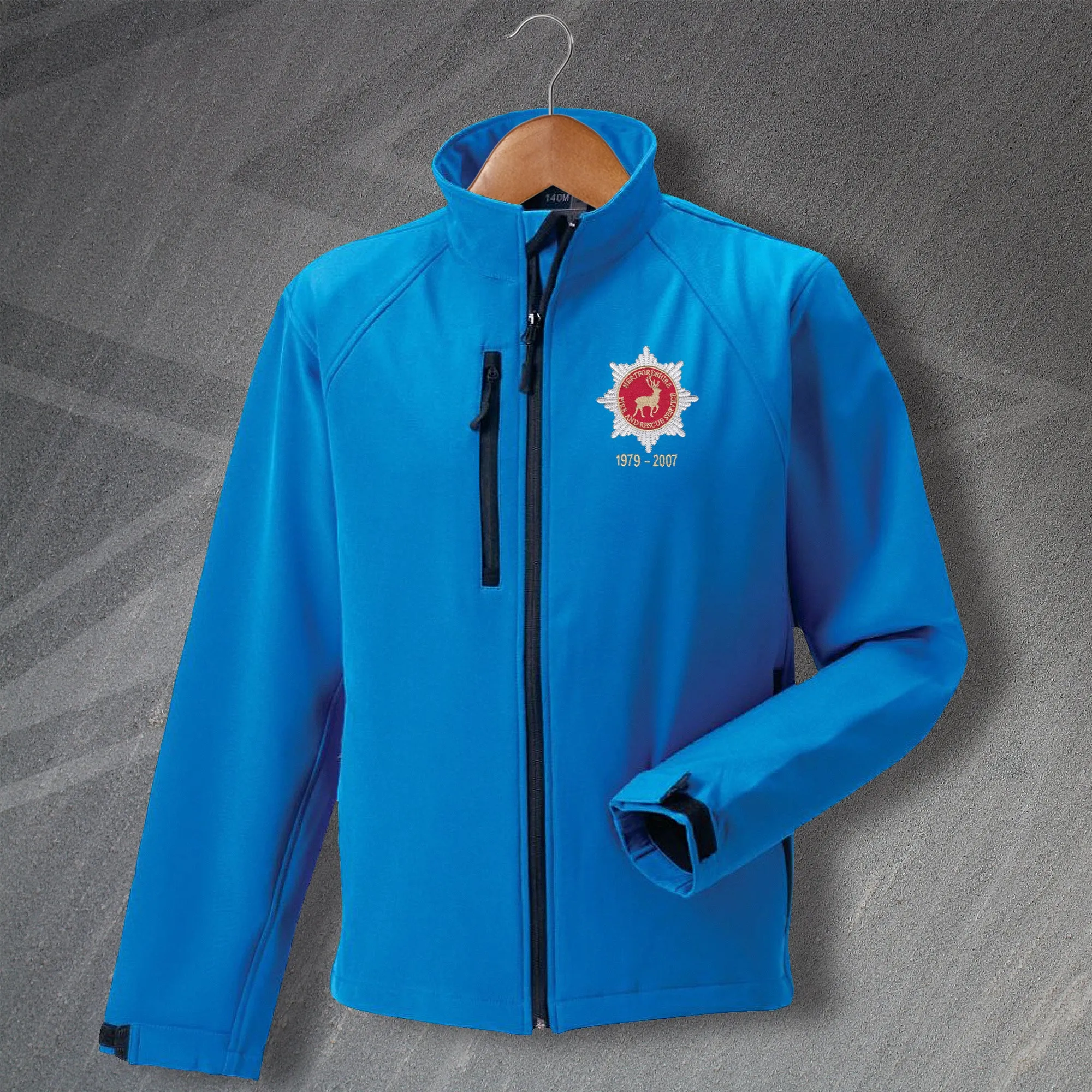 Hertfordshire Fire Service Jacket Embroidered Softshell Personalised Years of Service