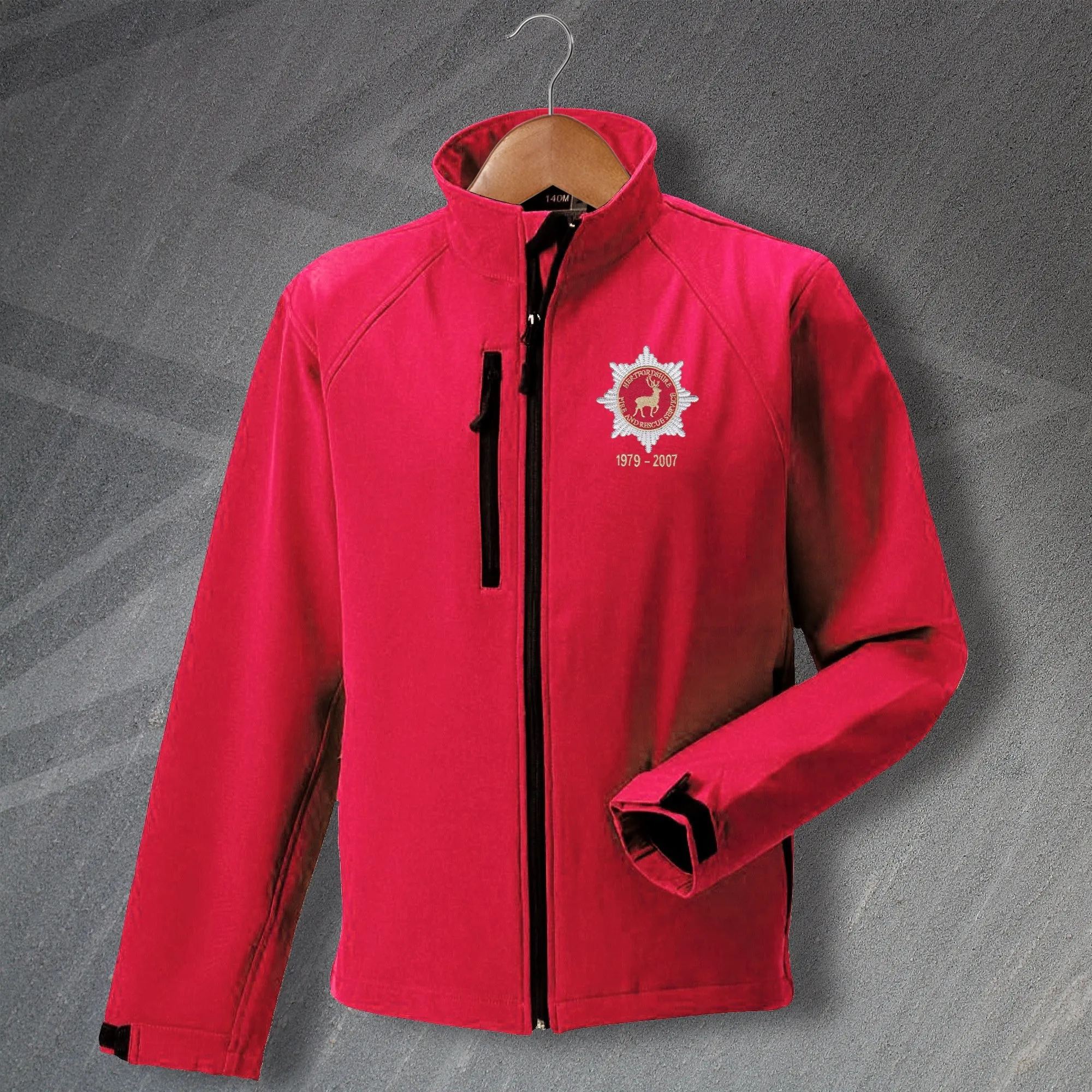 Hertfordshire Fire Service Jacket Embroidered Softshell Personalised Years of Service