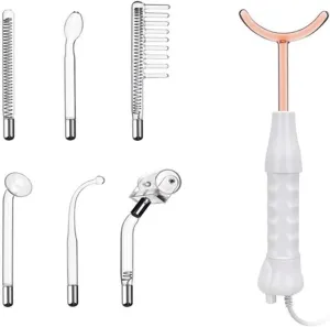 Hi Frequency Facial Care Tool Skin Tonning Device with 7 Electrode Tubes 2 Colors Options Elitzia ETSC640N (Orange)