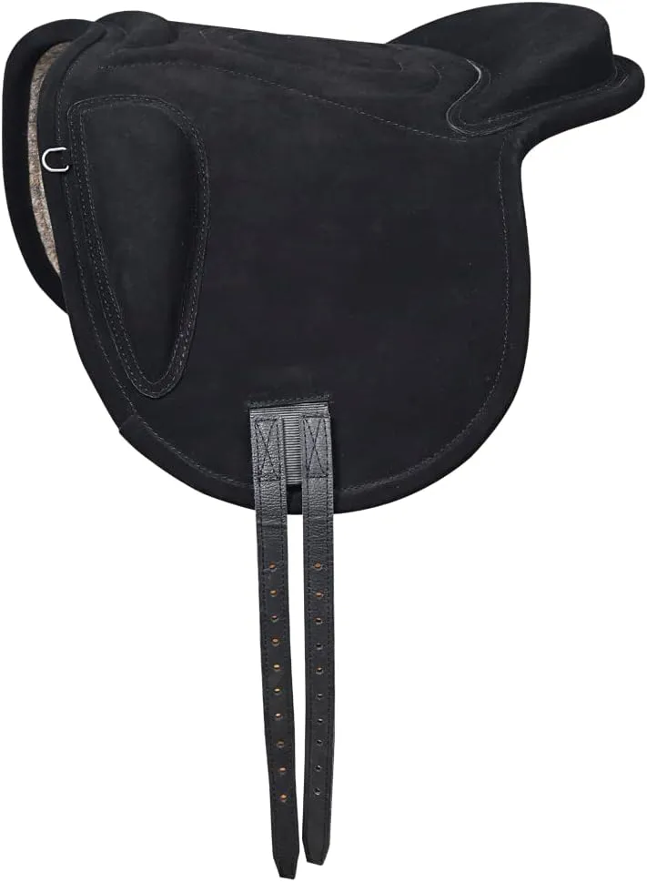 HILASON Western Baretek Bareback Pad Horsemanship Treeless Leather Black | Baretek Pad | Saddle Pad | Baretek Bareback Riding Pad | Baretek Bareback Pad for Horses | Baretek Bareback Pad