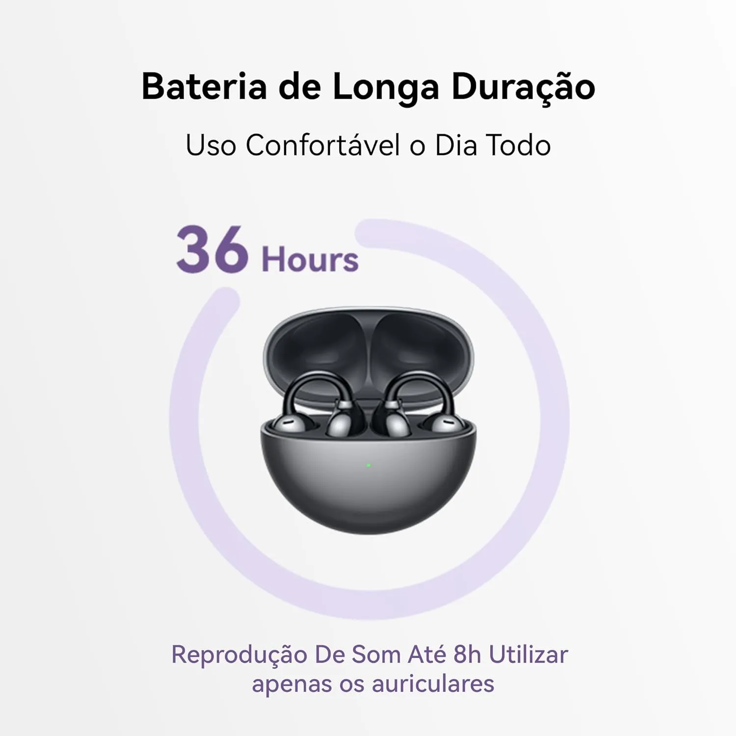HUAWEI FreeClip Wireless Earbuds - Open Ear Bluetooth Earphones with Long Lasting Battery AI Crystal Clear Sound - Lightweight in-Ear Headphones with IP54 Resistance to Dust Water