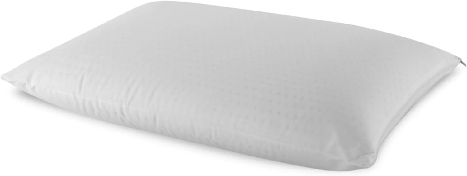 I AM Natural Talalay Latex Medium Support Bed Pillow for Sleeping, Removable and Breathable 100% Cotton Cover, White