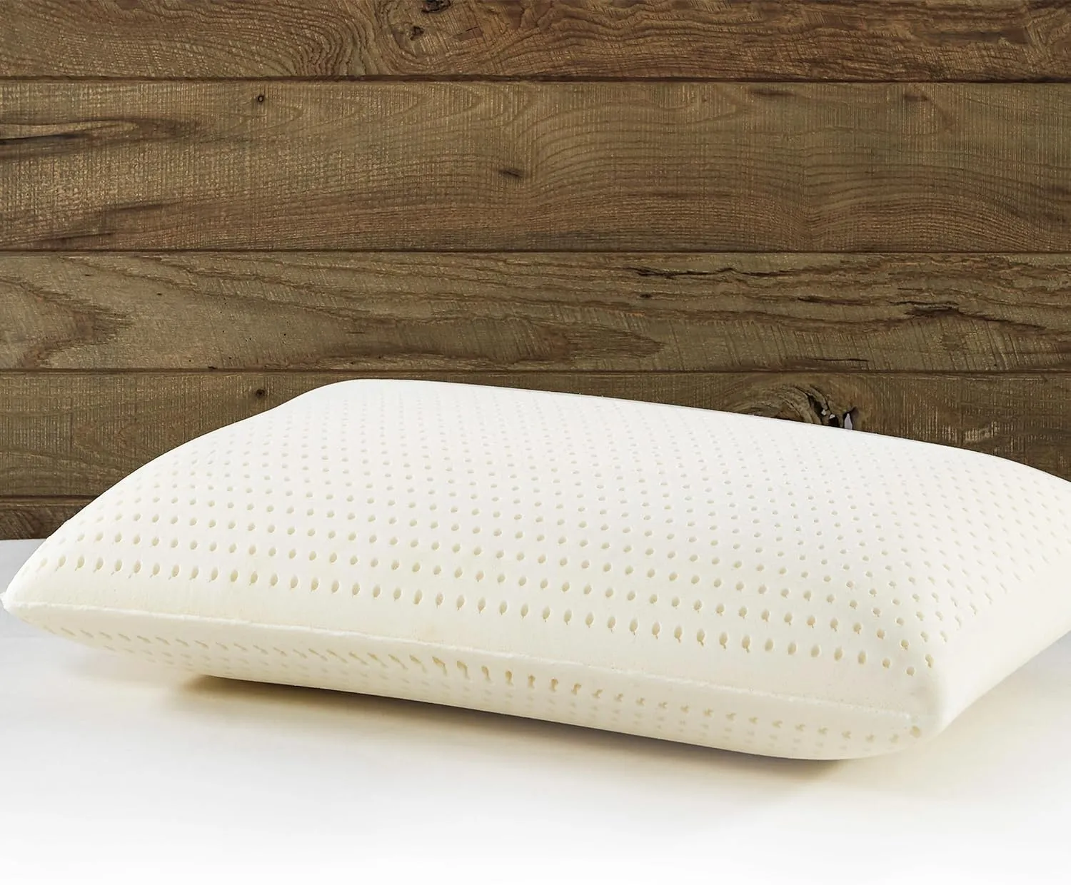 I AM Natural Talalay Latex Medium Support Bed Pillow for Sleeping, Removable and Breathable 100% Cotton Cover, White