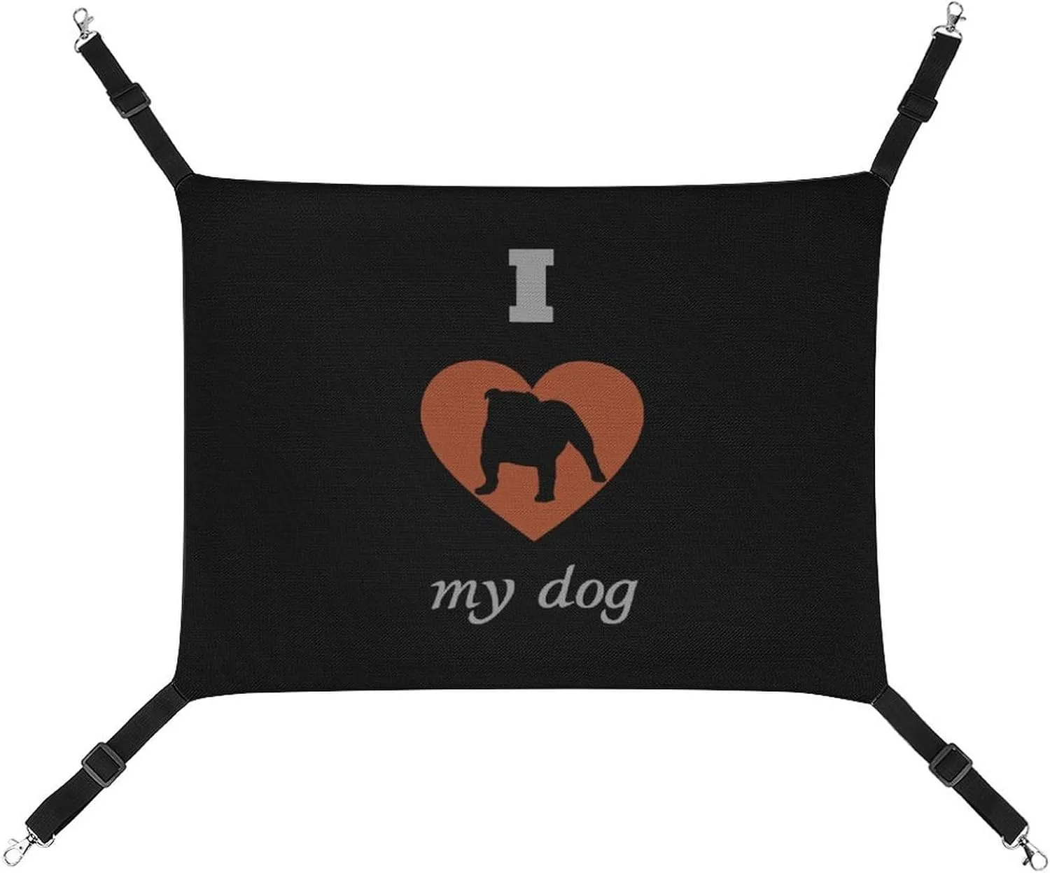 I Love My Dog Hanging Cat Bed Soft Breathable Pet Hammock for Cage Pet Sleeper for Kitten Ferret Puppy Rabbit