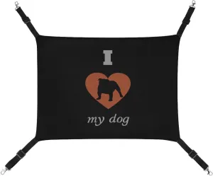 I Love My Dog Hanging Cat Bed Soft Breathable Pet Hammock for Cage Pet Sleeper for Kitten Ferret Puppy Rabbit