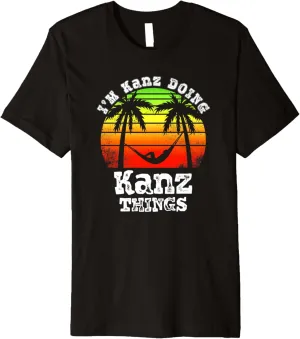 I'm Kanz Doing Kanz Things Asian Names Retro Sunset Premium T-Shirt