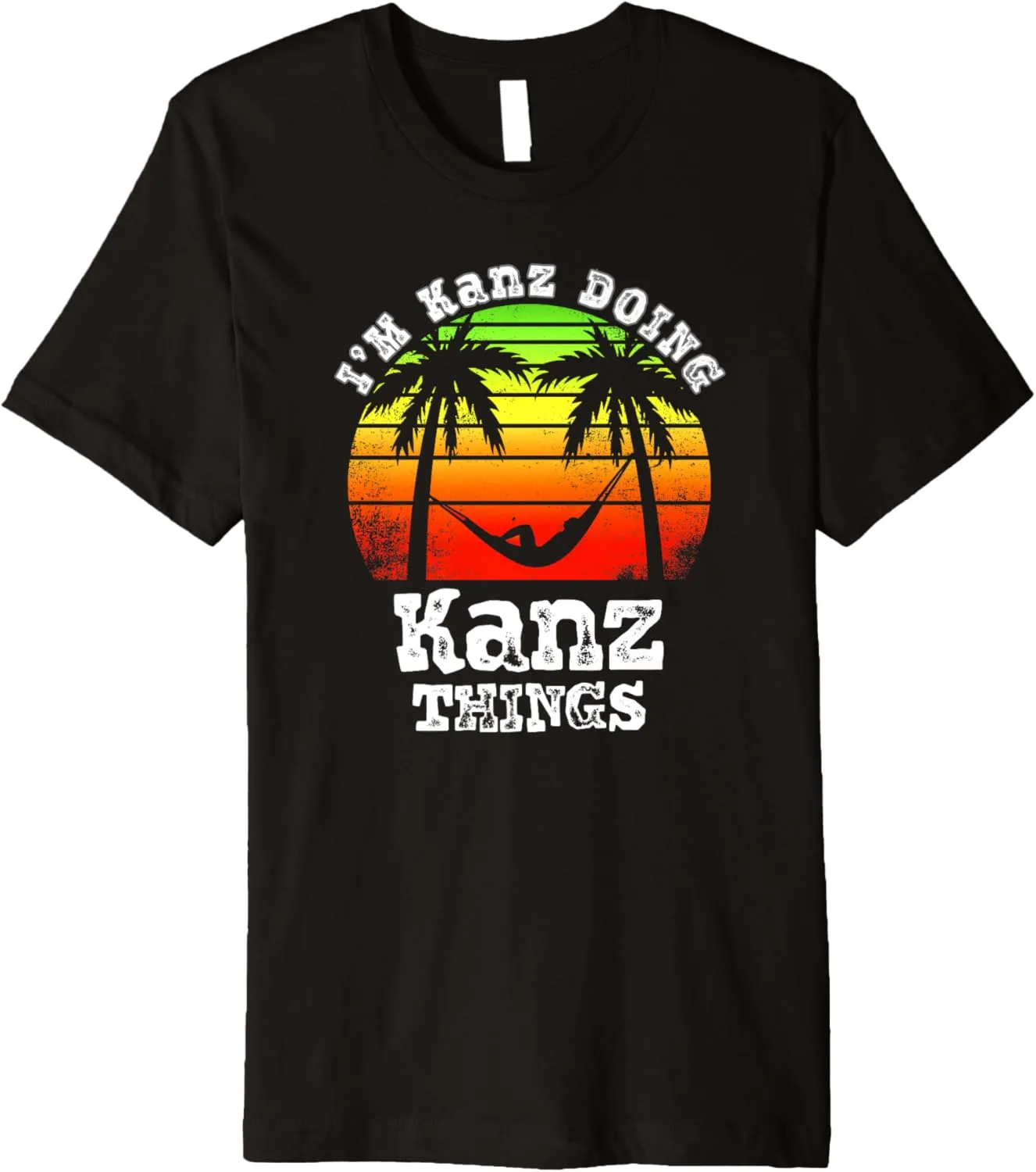 I'm Kanz Doing Kanz Things Asian Names Retro Sunset Premium T-Shirt