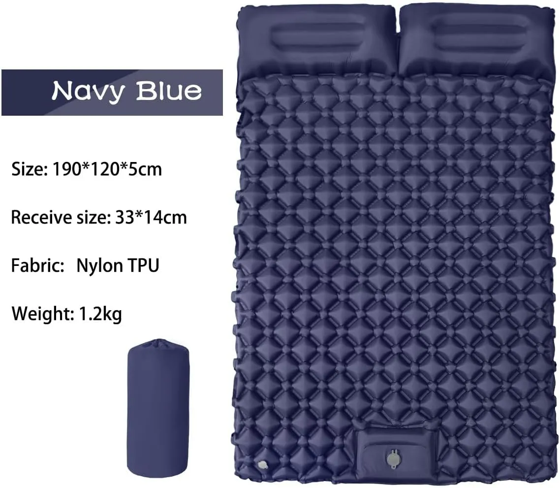 Inflatable Car Mattress for Jeep Compass 2017 2018 2019 2020 2021 2022 2023 2024,Foldable Bring Built in Foot Pump Pillow Outdoor Sleeping Mat Moisture-Proof,A