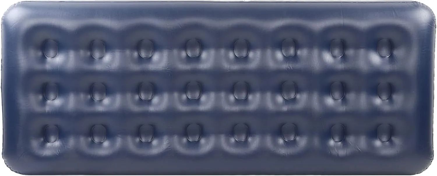 Inflatable Mattress Thickened Resilience Flocked Top Material to Inflate Softness Camping Portable Sleeping Mat with Beehive for Indoor Outdoor Use